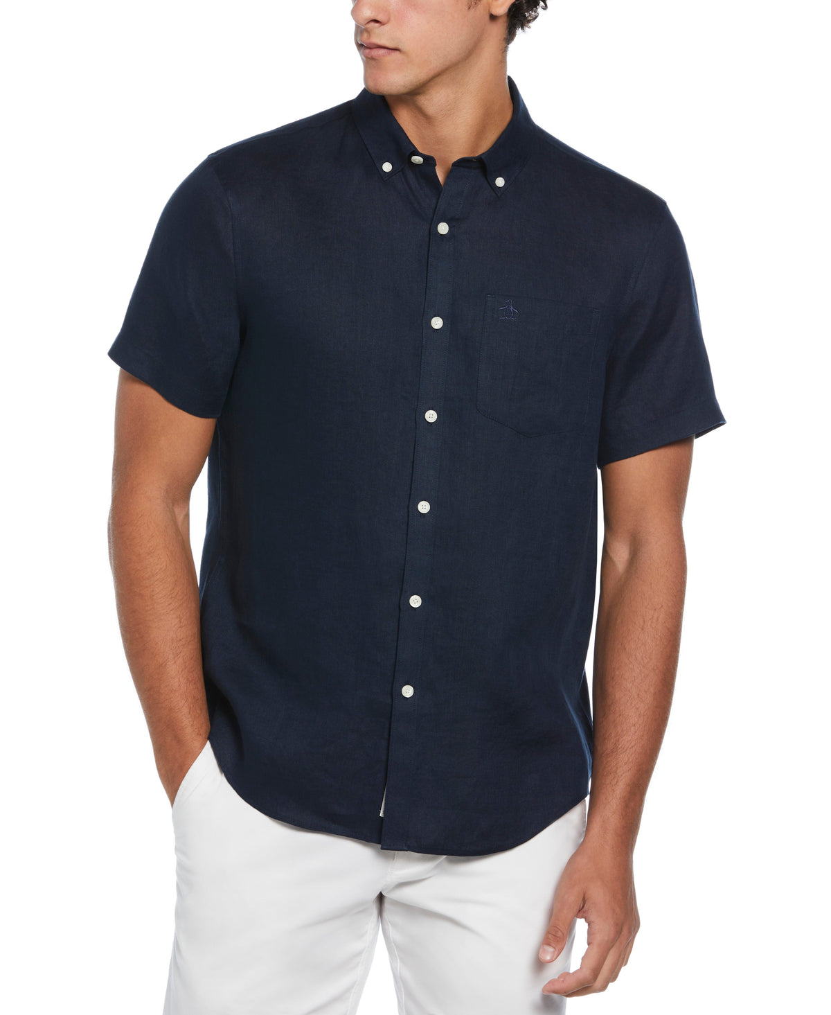 Original Penguin Washed Linen Pocket Shirt