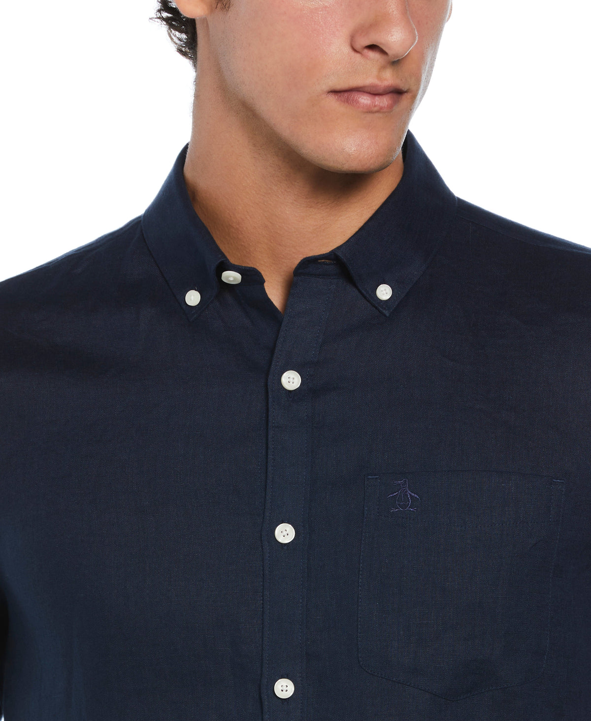 Original Penguin Washed Linen Pocket Shirt