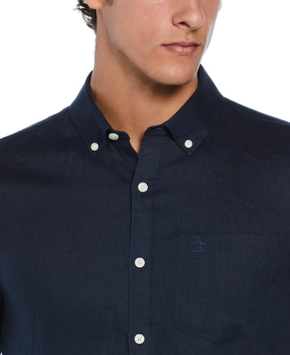 Original Penguin Washed Linen Pocket Shirt