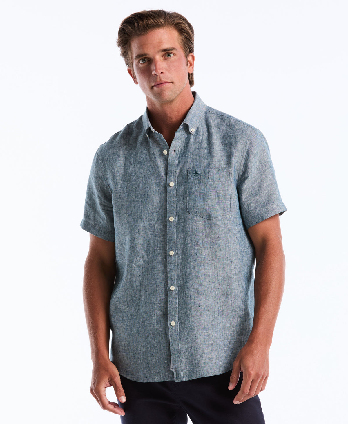 Original Penguin Washed Linen Pocket Shirt