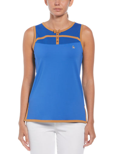 Original Penguin Women's Contrast Bow Golf Tank