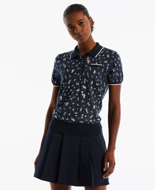 Original Penguin Women's Floral Pocket Golf Sweater Polo