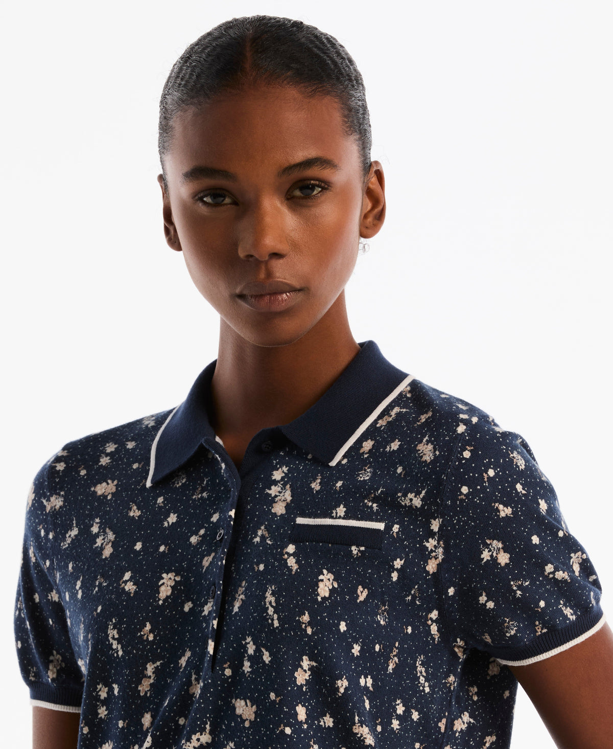 Original Penguin Women's Floral Pocket Golf Sweater Polo